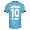 Bayer 04 Leverkusen Florian Wirtz 10 Tredjedrakt 2023-24 Kortermet Bayer 04 Leverkusen Florian Wirtz 10 Tredjedrakt 2023-24 Kortermet
